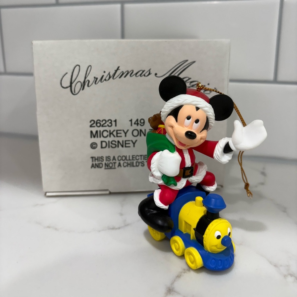 Disney Christmas Magic Mickey Mouse Ornament 1990s with Box‎ Vintage
